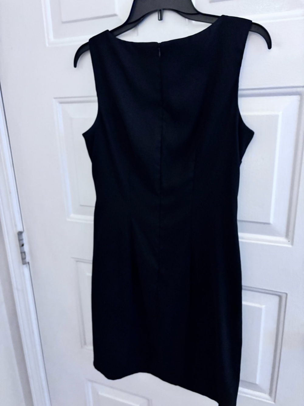 Dress Barn Black Sleeveless Mini Sheath Dress with Boat Neck